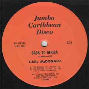 Carl McDonald  - Back To Africa / Scuba Dub