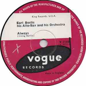 Earl Bostic, His Alto-Sax And His Orchestra - Always / Lover Come Back To M ...