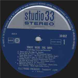 Ferdinand Frerichs - Those Were The Days