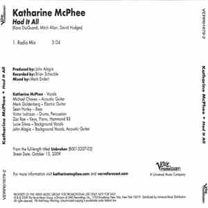 Katharine McPhee - Had It All (Radio Mix)