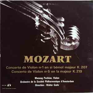 Mozart, Manoug Parikian, Walter Goehr, Orchestre De La Société Philharmoniq ...