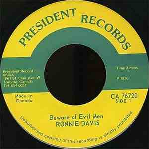 Ronnie Davis - Beware Of Evil Men