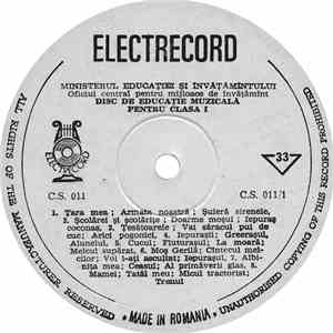 Unknown Artist - Disc De Educație Muzicală Pentru Clasa I