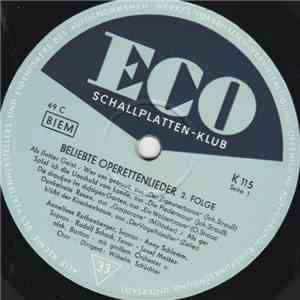 Various - Berühmte Operettenlieder 2. Teil