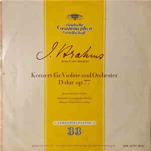 Johannes Brahms — David Oistrach , Violine· Sächsische Staatskapelle Dresde ...