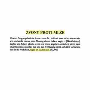 Zvony Proti Mlze - Sagte Er, Dachte Ich