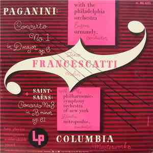 Paganini, Saint Saëns, Zino Francescatti - Paganini: Concerto No.1 In D Maj ...