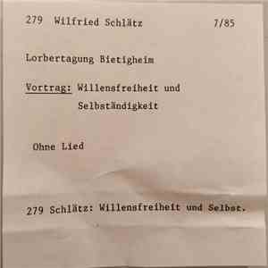 Wilfried Schlätz - Willensfreiheit Und Selbständigkeit