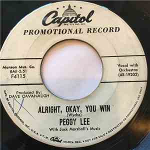 Peggy Lee - Alright, Okay, You Win
