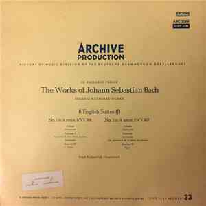 Ralph Kirkpatrick - 6 English Suites (I): No. 1 In A Major, BWV 806 / Np. 2 ...